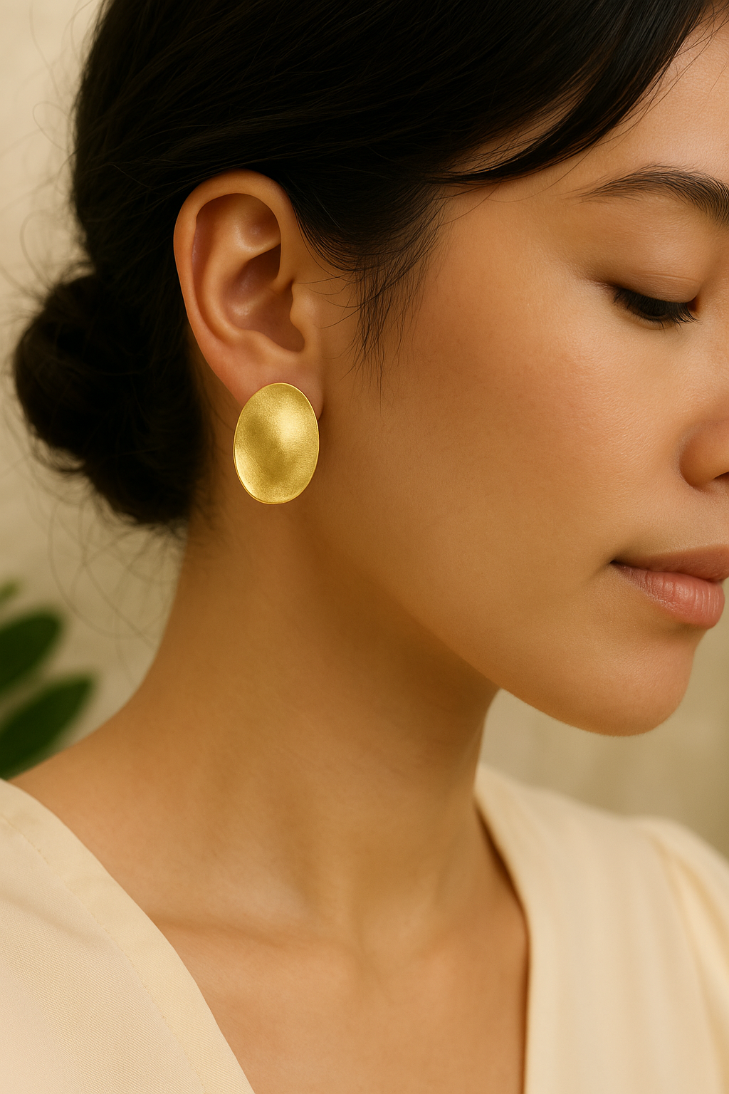 Oval earrings
