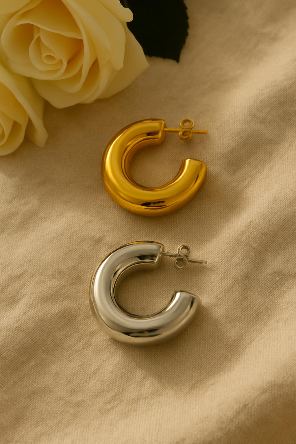 Style C shape earrings studs