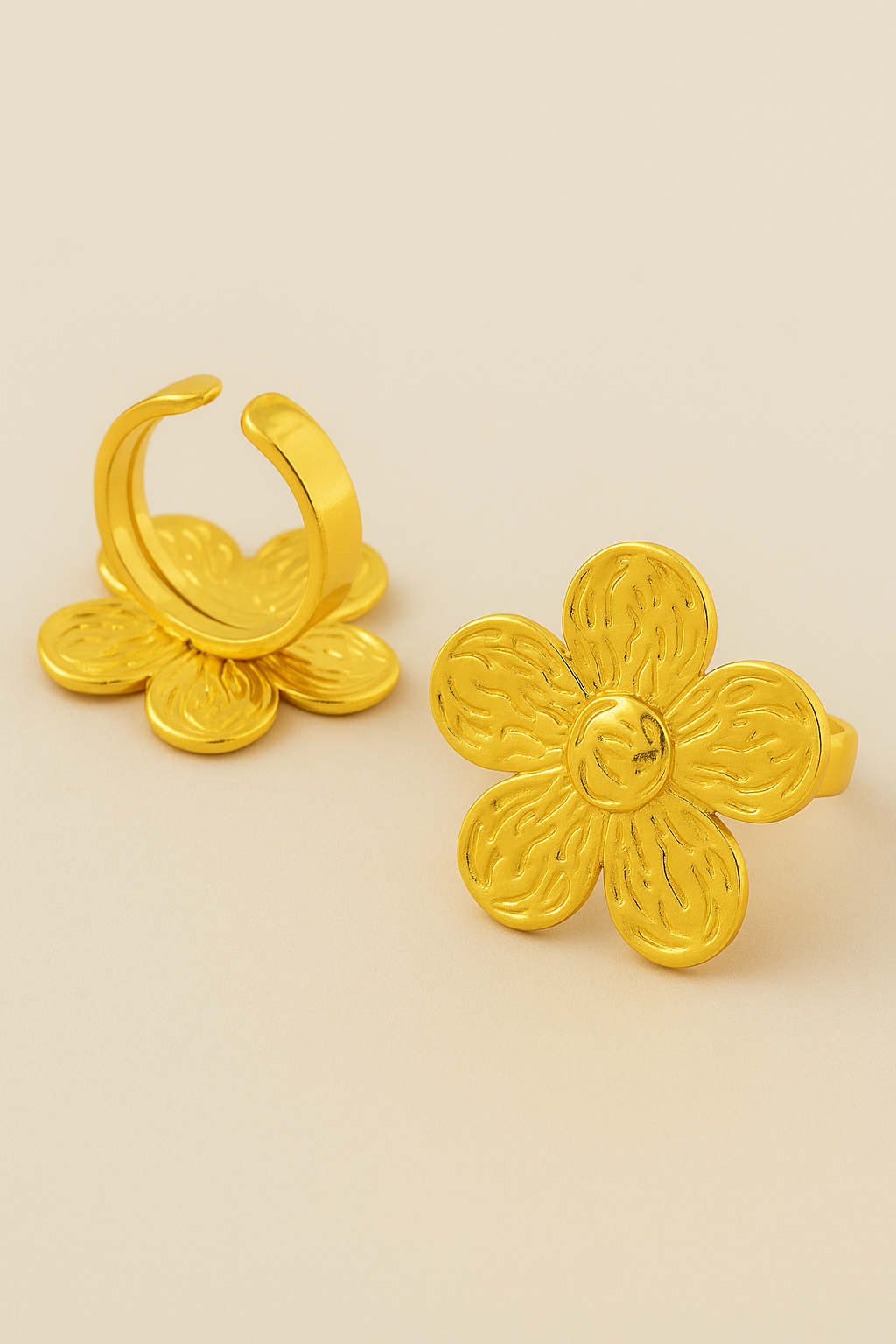 Style elegant flower rings