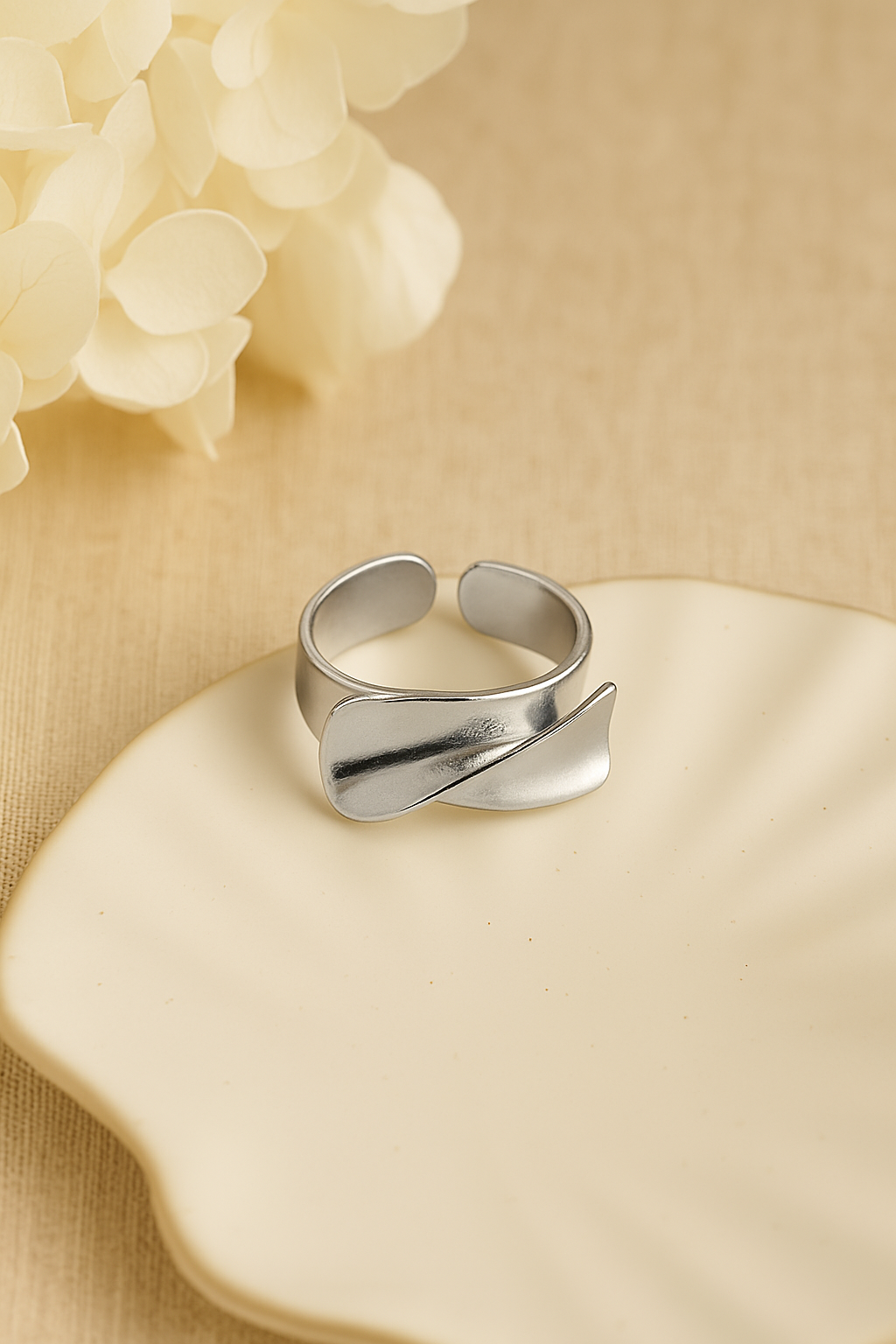 Gold-plated geometric rings