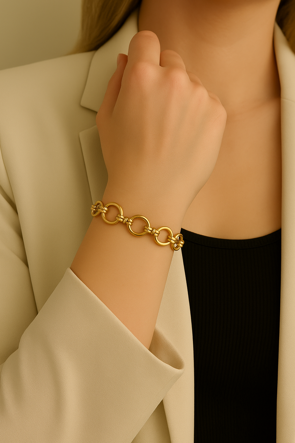 Thick chain bracelets