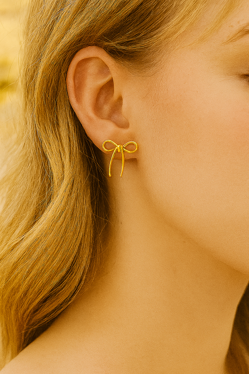 Elegant butterfly knot earrings, european style