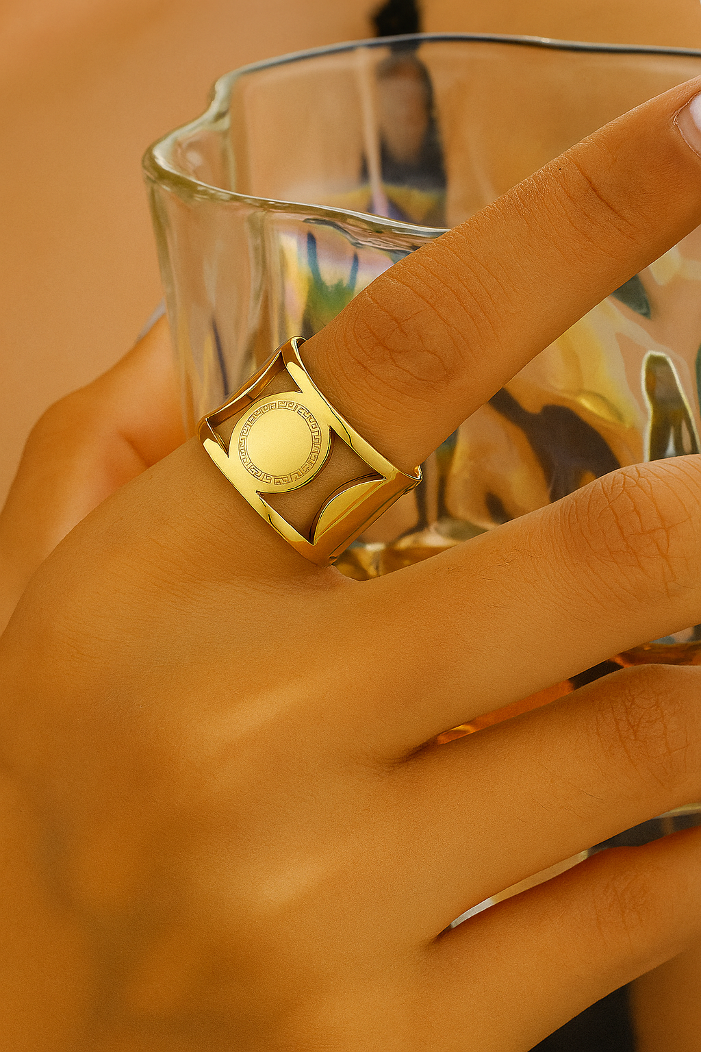 Vintage style wide band rings