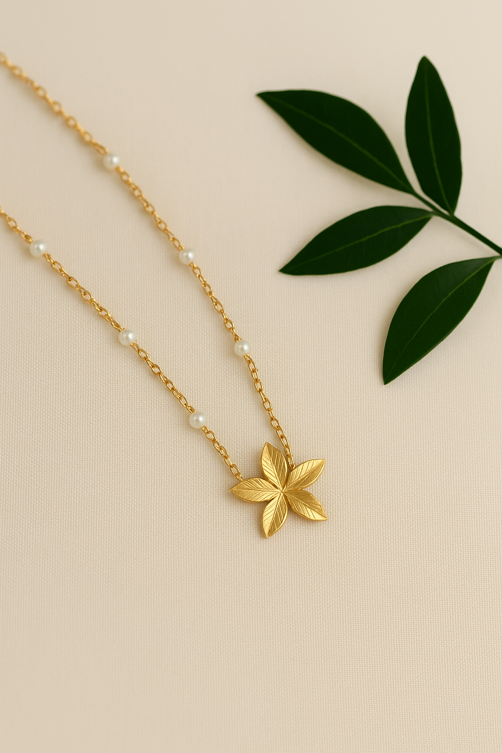 Lady flower pendant necklace