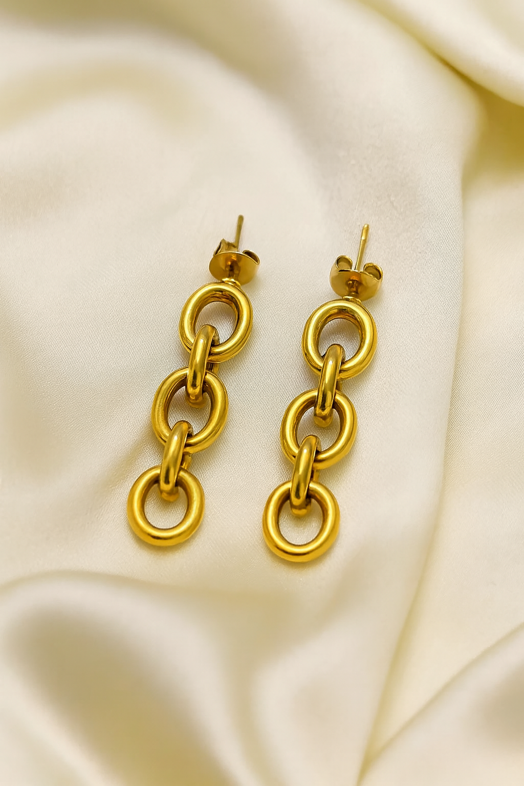 Trendy long chain earrings