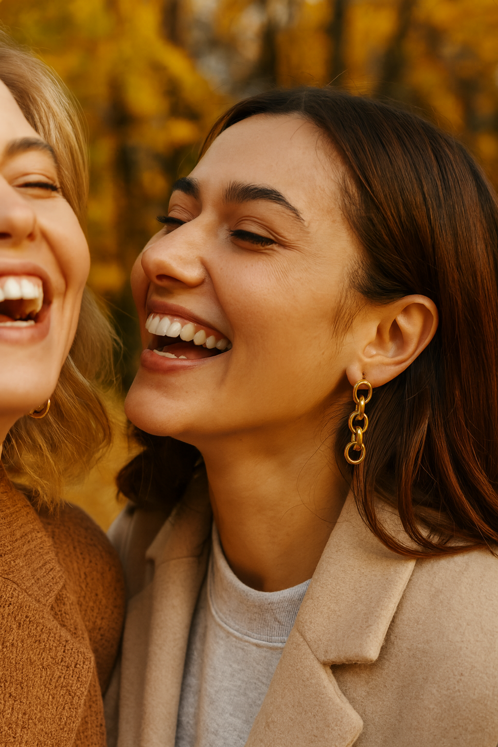 Trendy long chain earrings