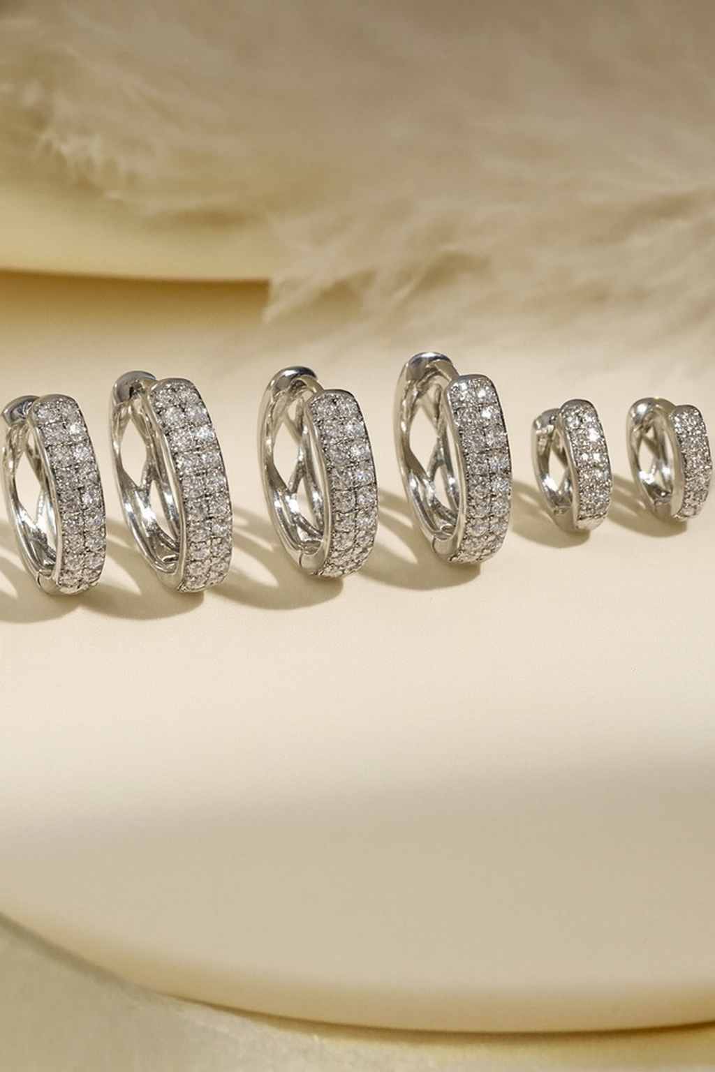 Earring adorned with sparkling zircon