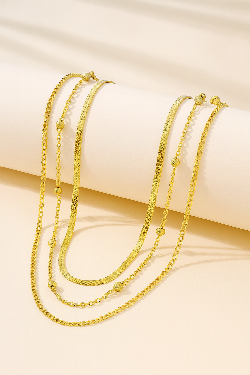 Trendy Three-Layer Necklace