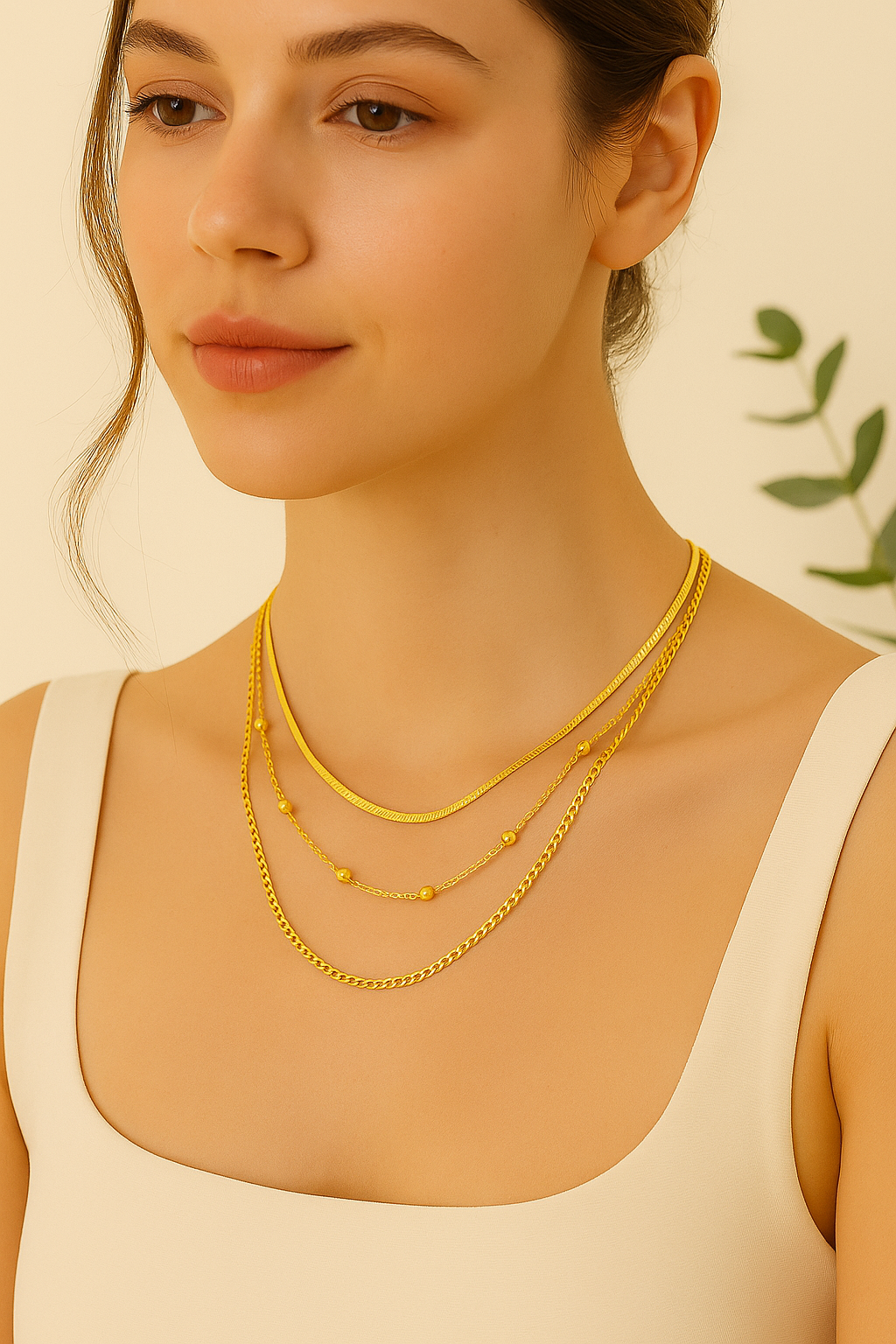 Trendy Three-Layer Necklace