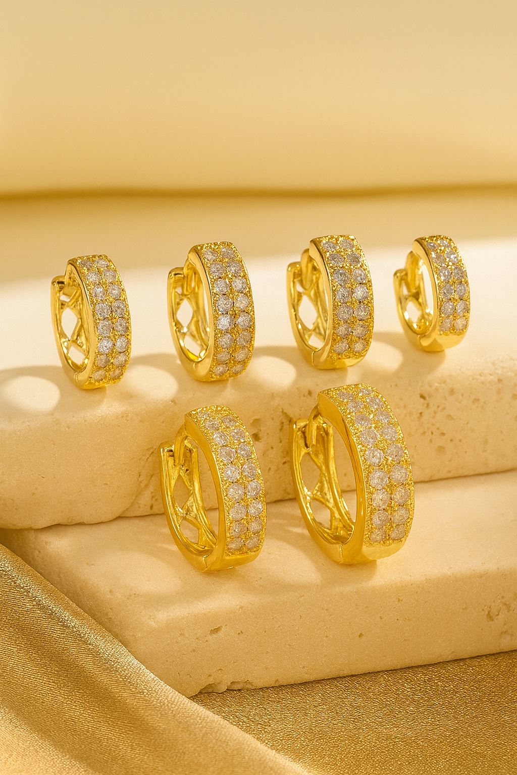 Earring adorned with sparkling zircon