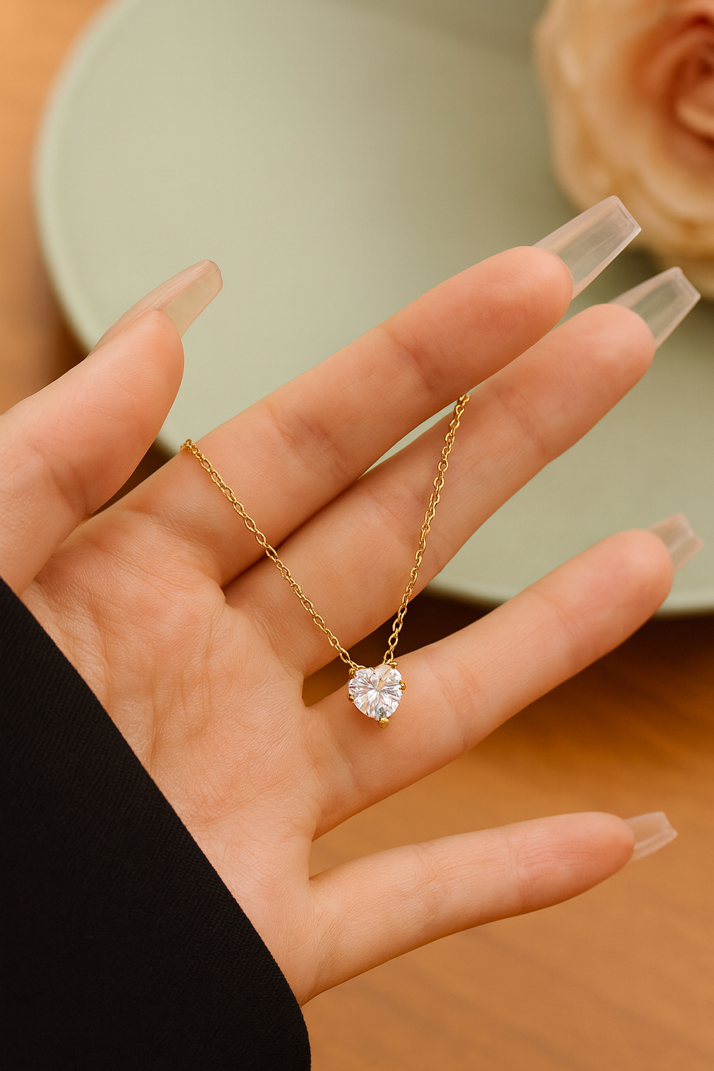 Diamond heart necklace