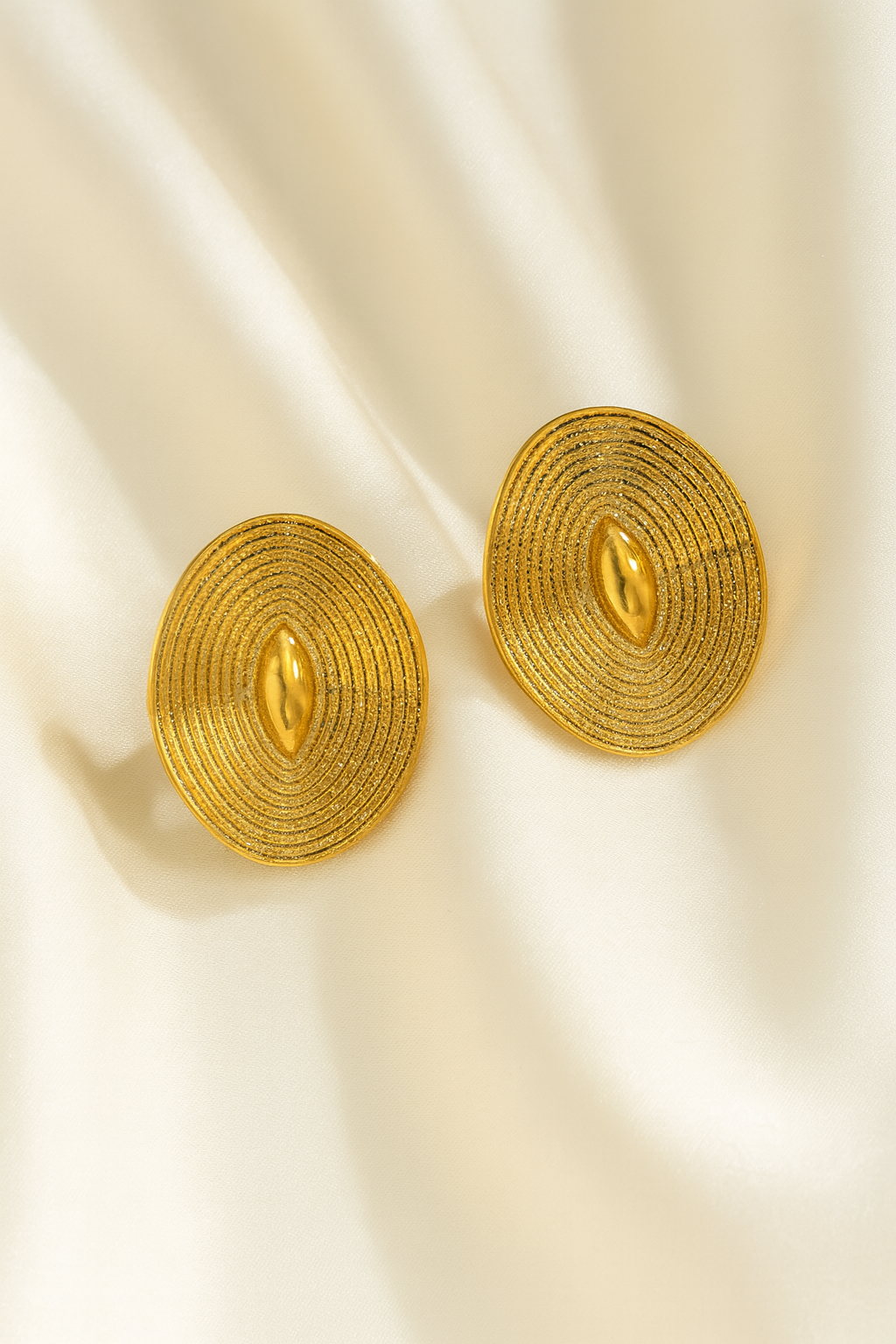 Geometric Oval Earrings