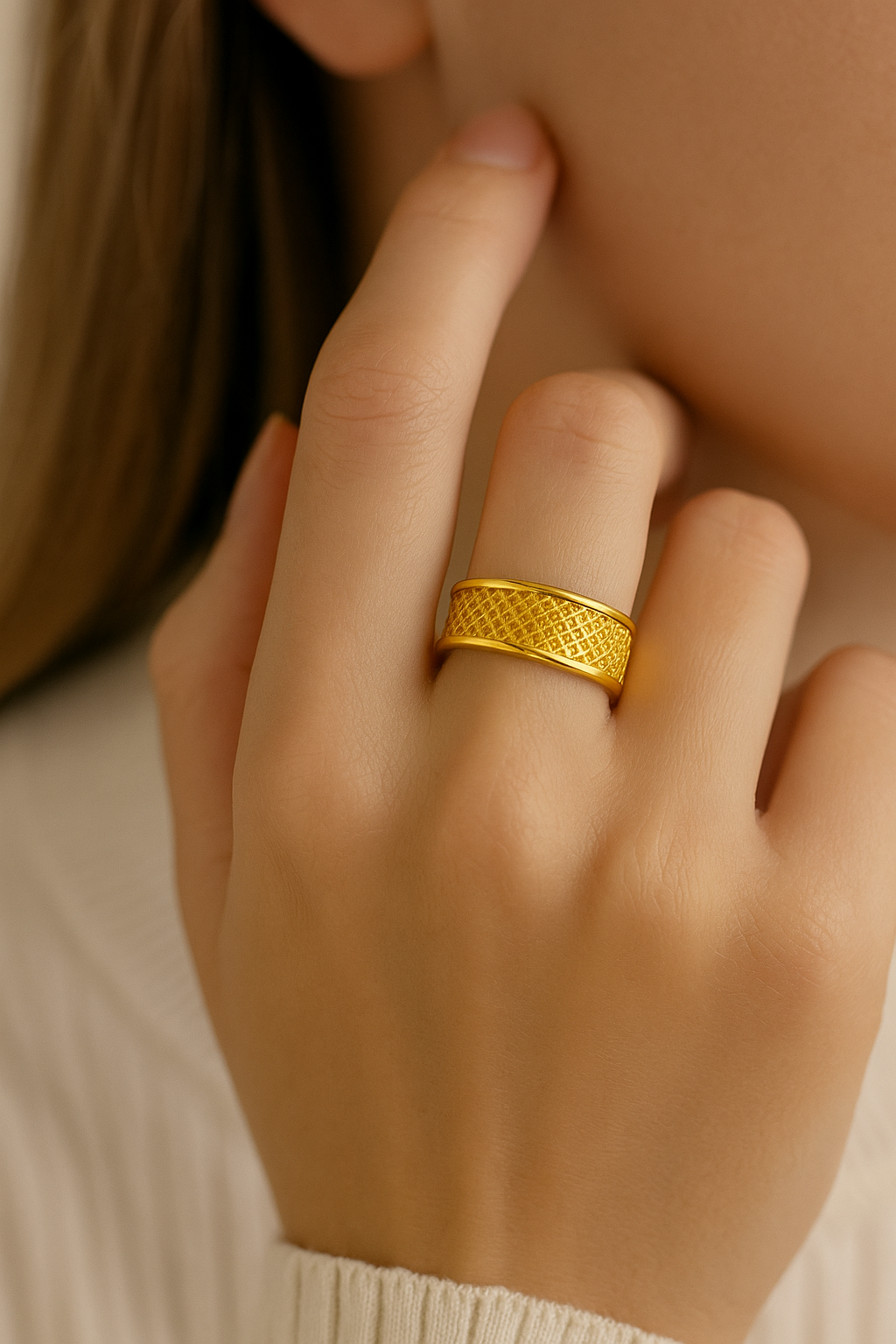 Crocodile Effect Ring