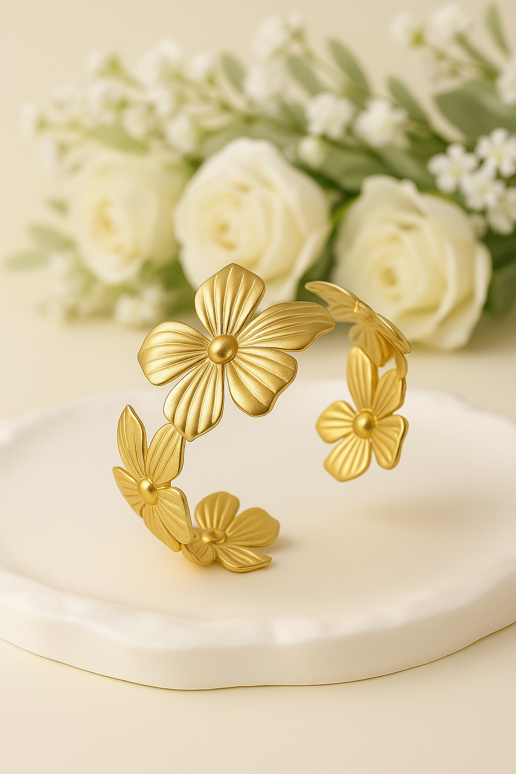 Elegant Five-Petal Flower Bracelet