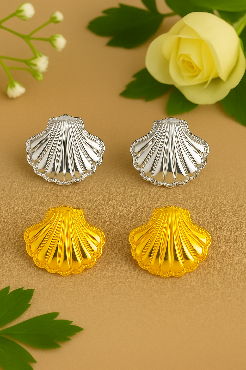 Shell-shaped earrings