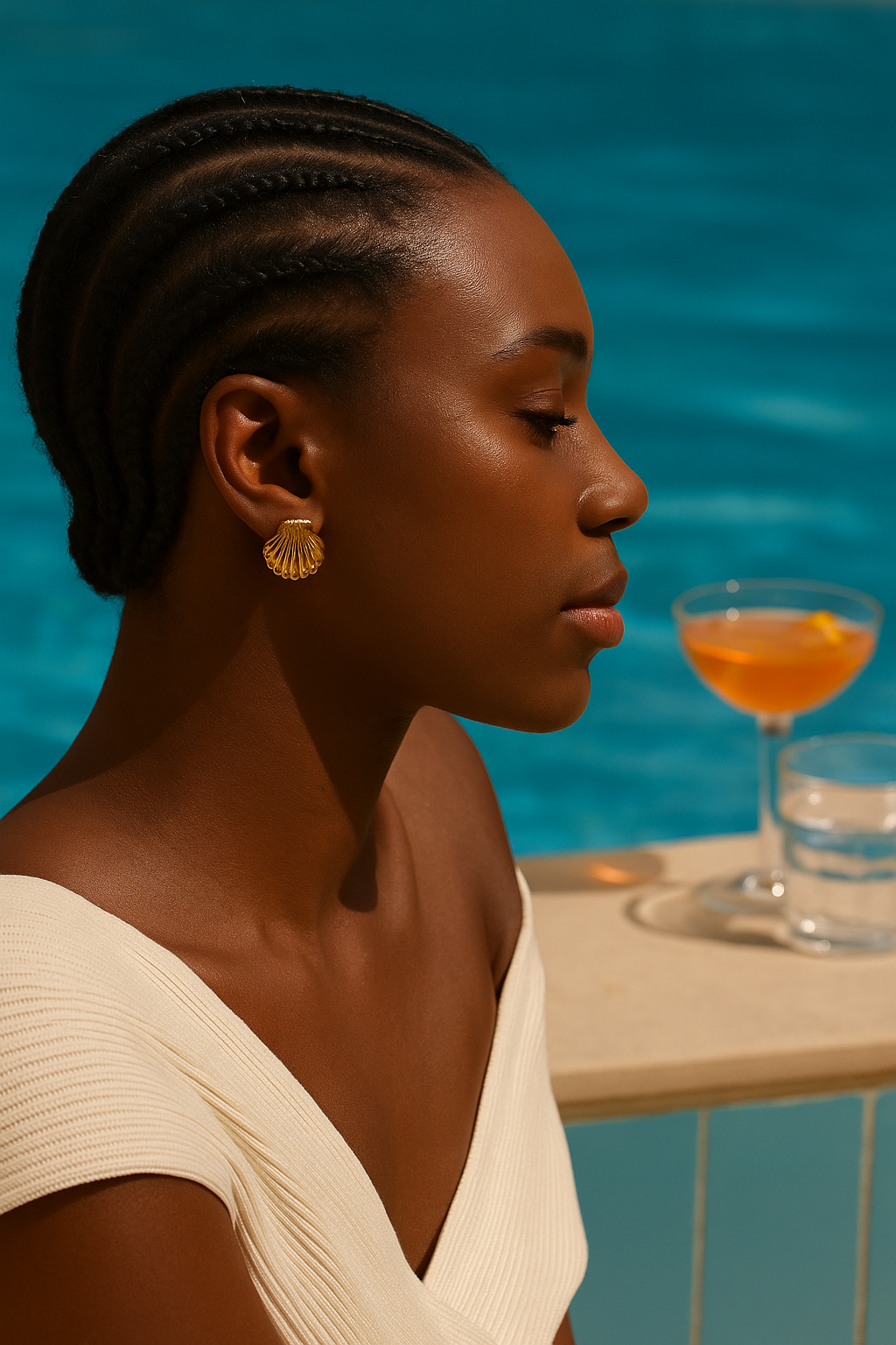 Shell-shaped earrings