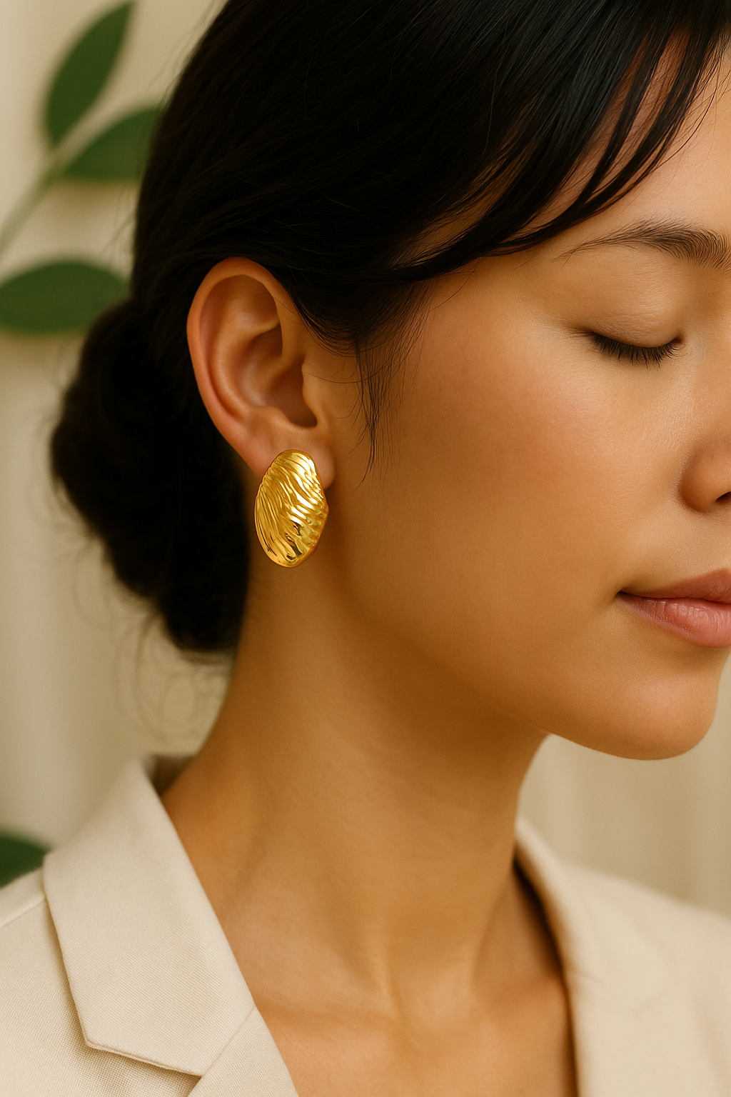 Modern style ear stud