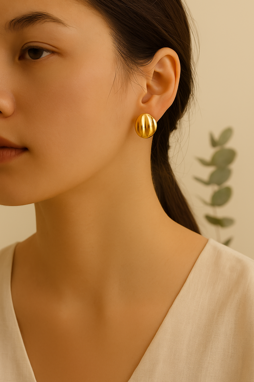 Wave shape earrrings