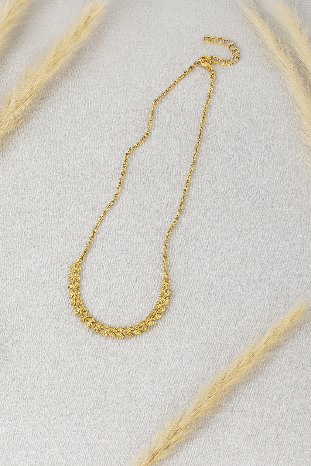 Gold leaf necklace