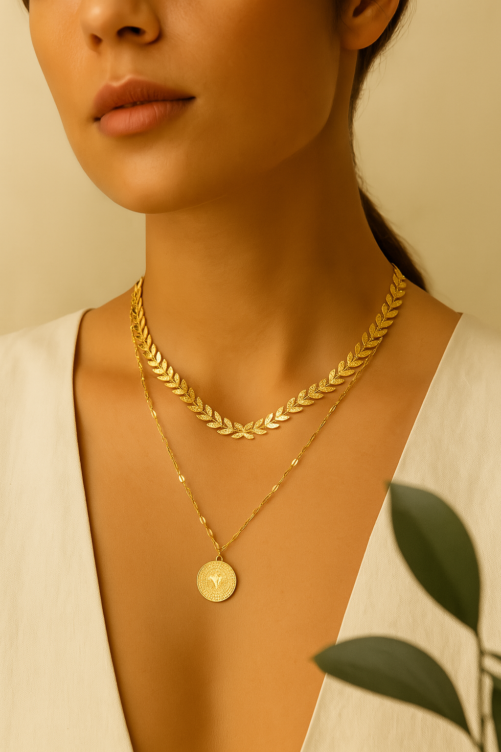 Geometric pendant necklace
