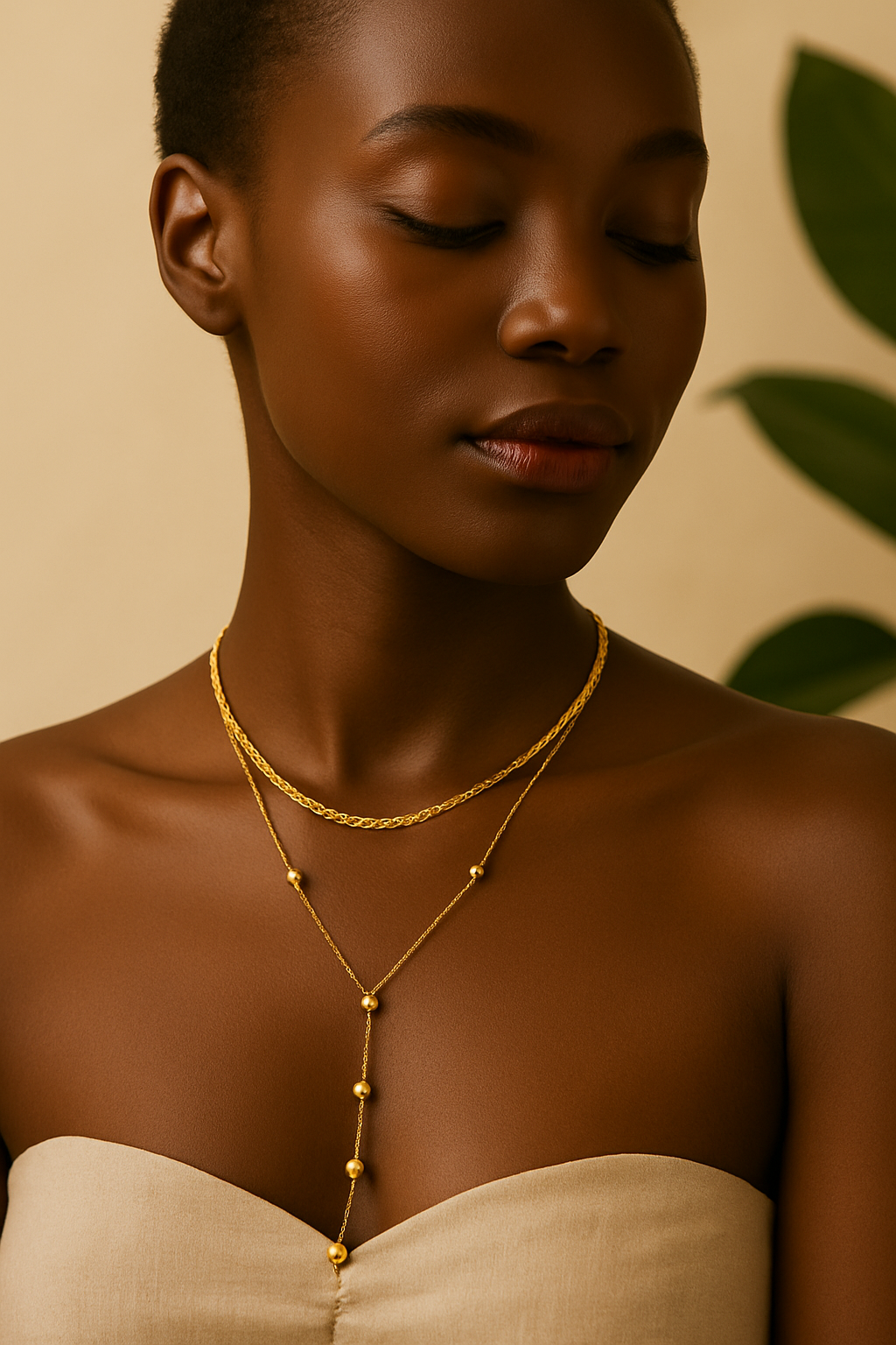 Double style necklace