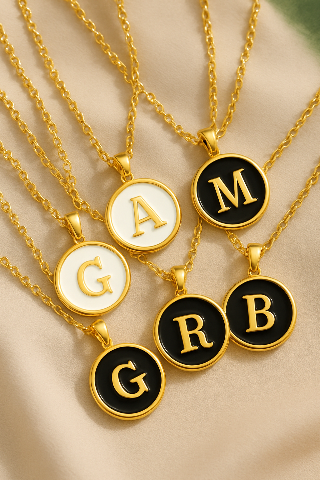 Round letter necklace