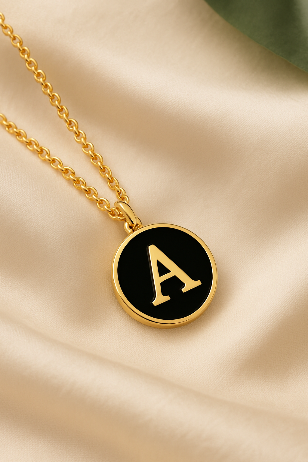 Round letter necklace