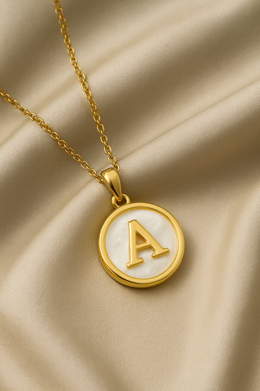 Round letter necklace