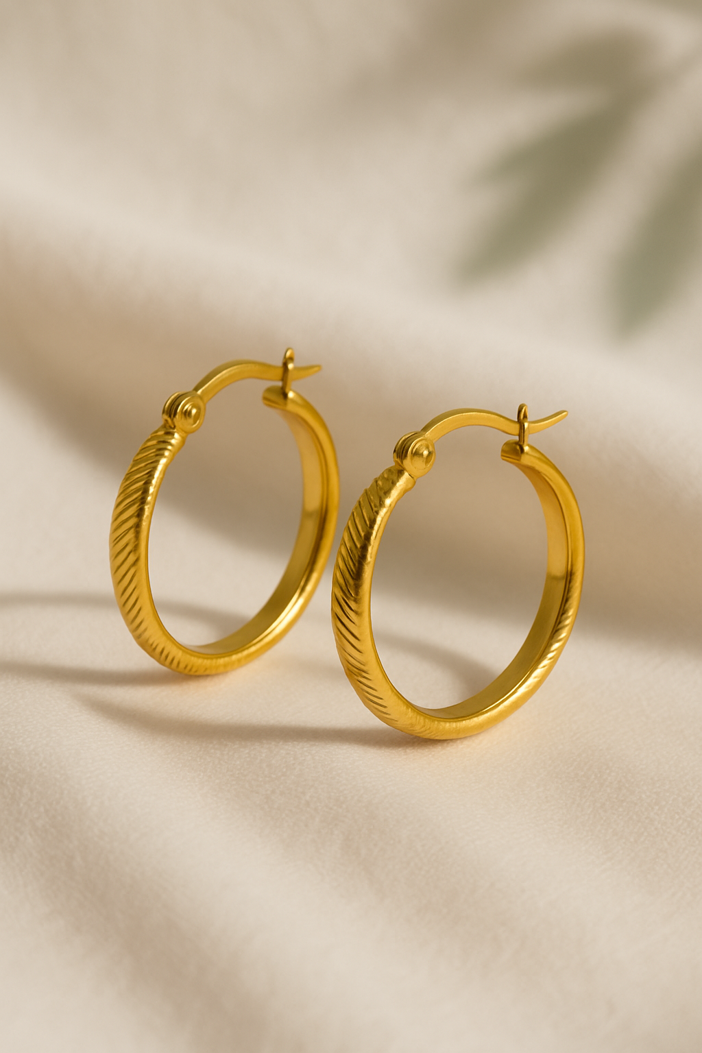 Retro ribbed earrings